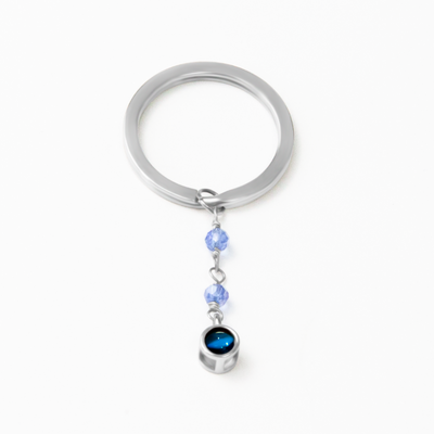 Photo Personalization Fashion Round Colored Beads Keychain