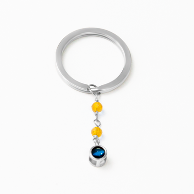 Photo Personalization Fashion Round Colored Beads Keychain