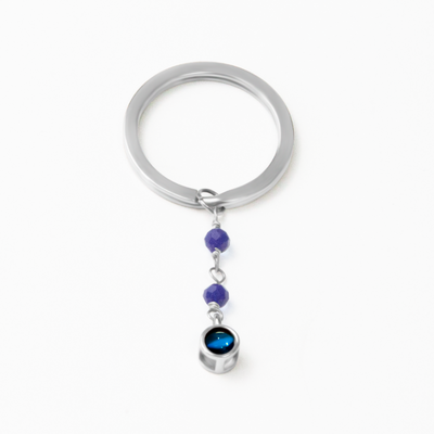 Photo Personalization Fashion Round Colored Beads Keychain