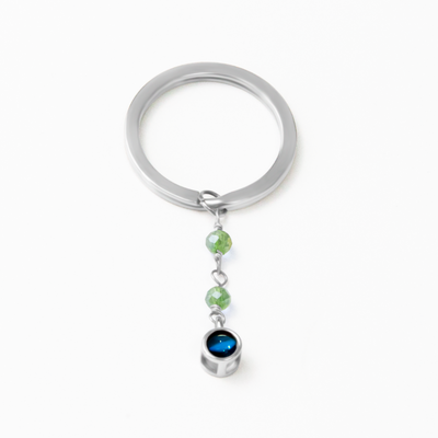 Photo Personalization Fashion Round Colored Beads Keychain