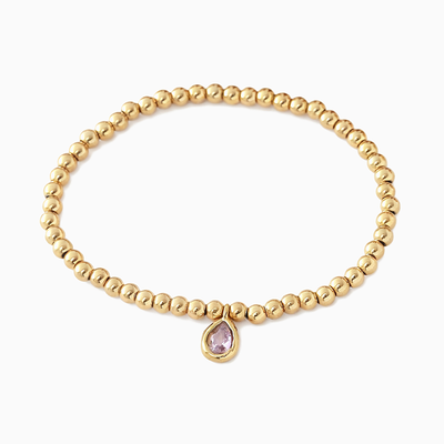 December Birthstone Teardrop Charm Bracelet
