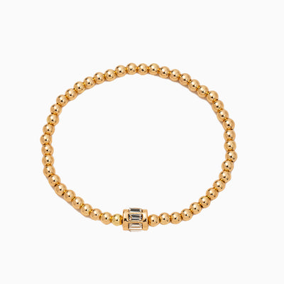 December Birthstone Natural Stone Gold Beads Beaded Bracelet