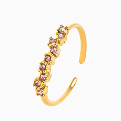 December Birthstone Inlaid With Multiple Gemstones Light Luxury Ring