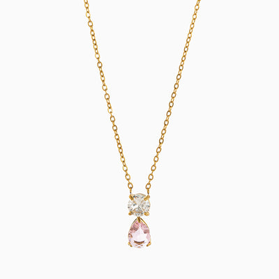 December Birthstone Teardrop-Shaped Diamond Pendant Luxury Necklace