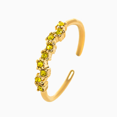 December Birthstone Inlaid With Multiple Gemstones Light Luxury Ring