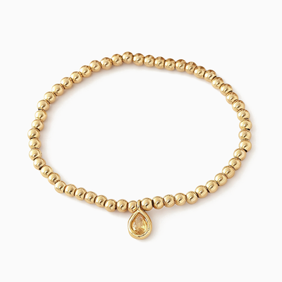 December Birthstone Teardrop Charm Bracelet