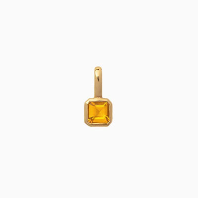 December Birthstone DIY Square Zircon Pendant Necklace