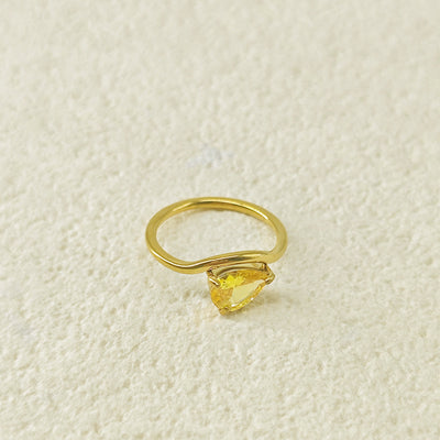 December Birthstone Teardrop Ring
