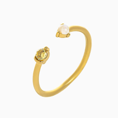 December Birthstone Open Two-Gemstone Ring