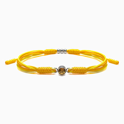 December Birthstone Round Bead Adjustable Braided Bracelet