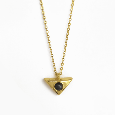 Projection Photo Customed Triangle Necklace