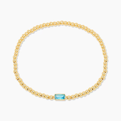 December Birthstone Bead Chain Bracelet