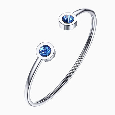 December Birthstone Double Gemstone Simple Bracelet