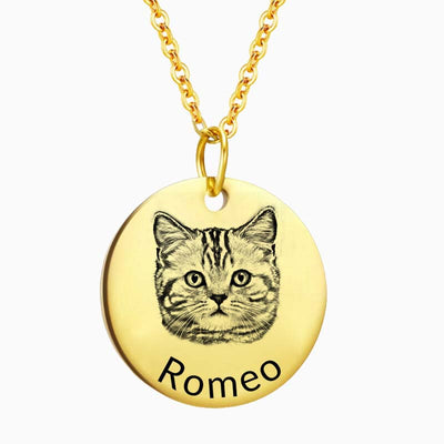 Personalized Photo Name Pet Pendant Necklace