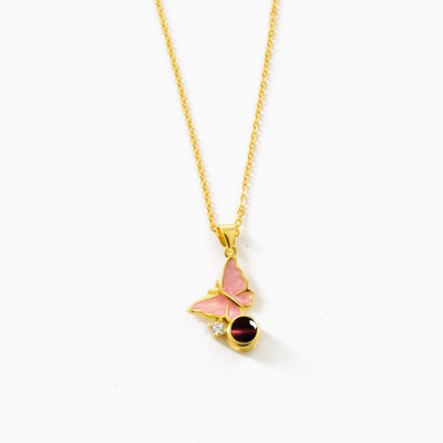 Projection Photo Customed Butterfly Necklace