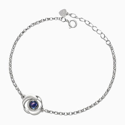 Projection Customized Photo Hollow Flower Shape Bracelet