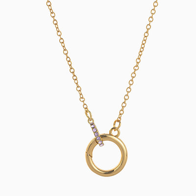 December Birthstone Diamond Ring Necklace