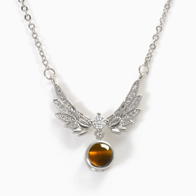 Projection Photo Customed Angel Wings Necklace