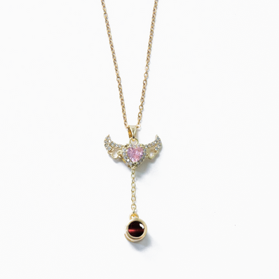 Projection Photo Customed Wing Pendant Necklace