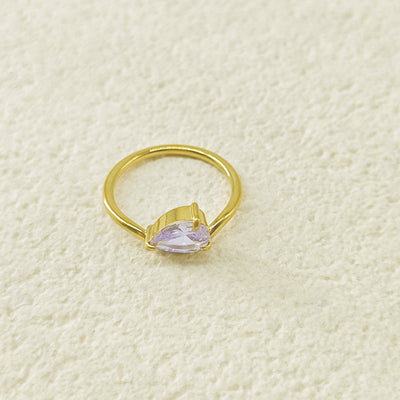 December Birthstone Teardrop Ring
