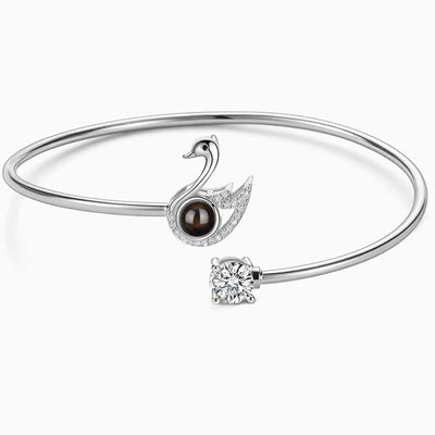 Projection Photo Customed Swan Diamond Bracelet