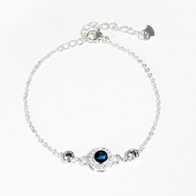 Projection Photo Customed Ball With Diamond Bracelet-TybeB
