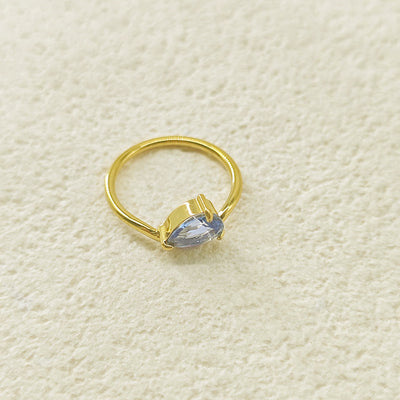 December Birthstone Teardrop Ring