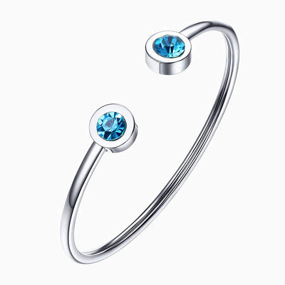 December Birthstone Double Gemstone Simple Bracelet