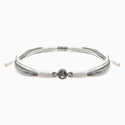 December Birthstone Round Bead Adjustable Braided Bracelet