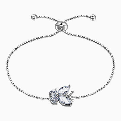 December Birthstone Butterfly Adjustable Bracelet