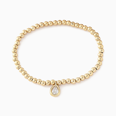 December Birthstone Teardrop Charm Bracelet