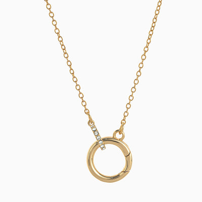 December Birthstone Diamond Ring Necklace