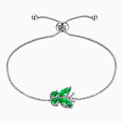 December Birthstone Butterfly Adjustable Bracelet