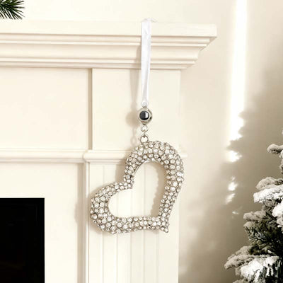 Personalized Photo Projection Diamond Hollow Heart Christmas Decoration Pendant