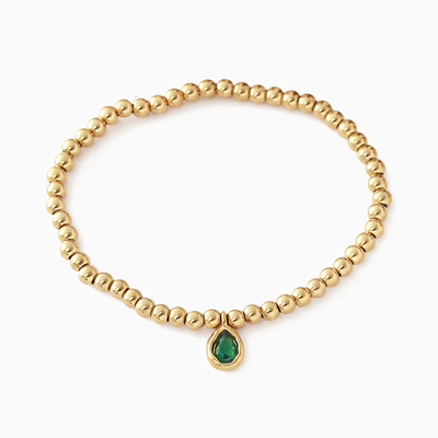 December Birthstone Teardrop Charm Bracelet