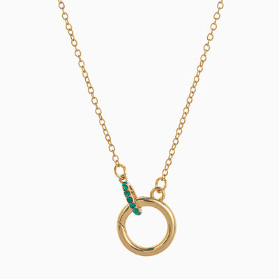 December Birthstone Diamond Ring Necklace