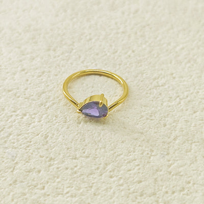 December Birthstone Teardrop Ring