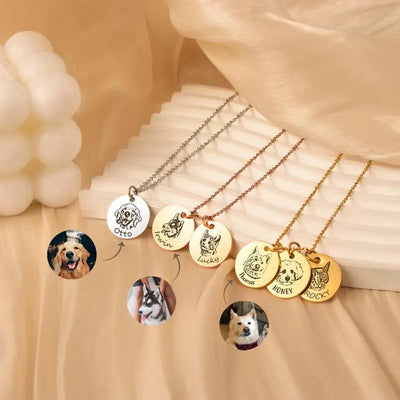 Personalized Photo Name Pet Pendant Necklace