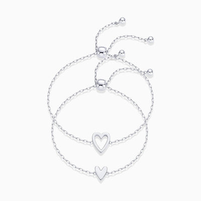 Fashionable Friendship Heart Hollow Pendant Bracelet