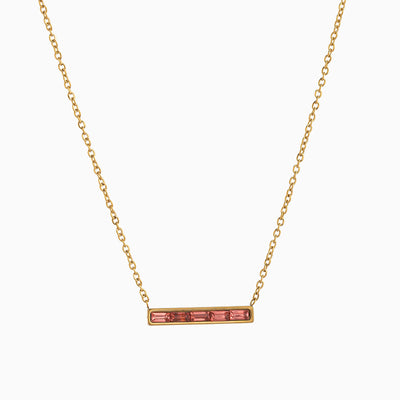 December Birthstone Bar Pendant Necklace