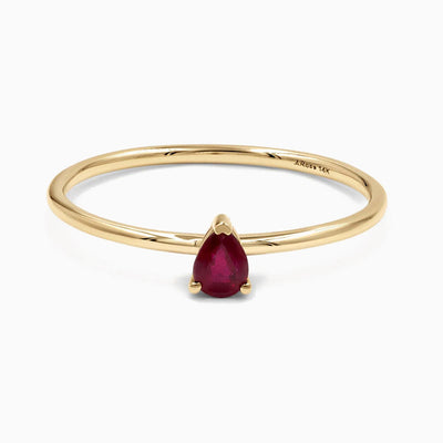 December Birthstone Shaped Gemstone Ring