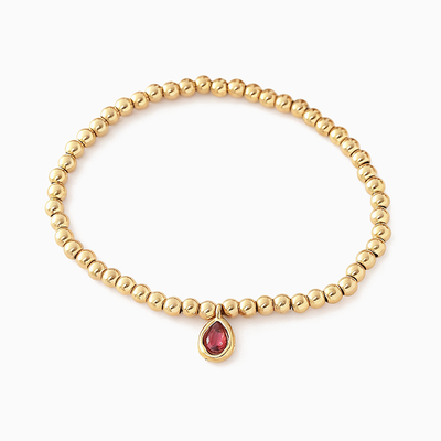 December Birthstone Teardrop Charm Bracelet