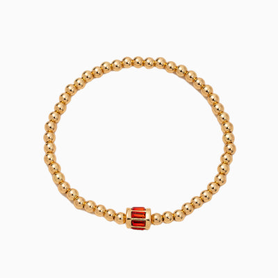 December Birthstone Natural Stone Gold Beads Beaded Bracelet