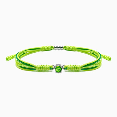 December Birthstone Round Bead Adjustable Braided Bracelet