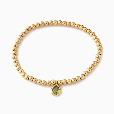 December Birthstone Teardrop Charm Bracelet