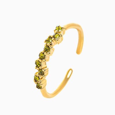 December Birthstone Inlaid With Multiple Gemstones Light Luxury Ring