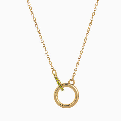 December Birthstone Diamond Ring Necklace