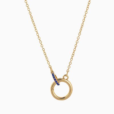 December Birthstone Diamond Ring Necklace