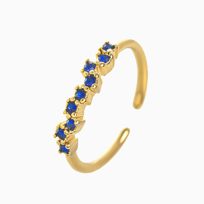 December Birthstone Inlaid With Multiple Gemstones Light Luxury Ring