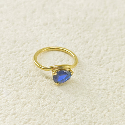 December Birthstone Teardrop Ring